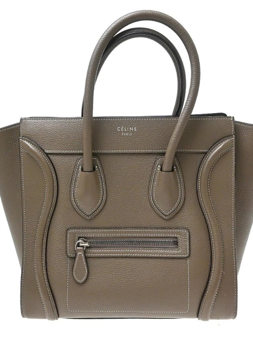 Celine Brown Luggage Micro Tote Handbag